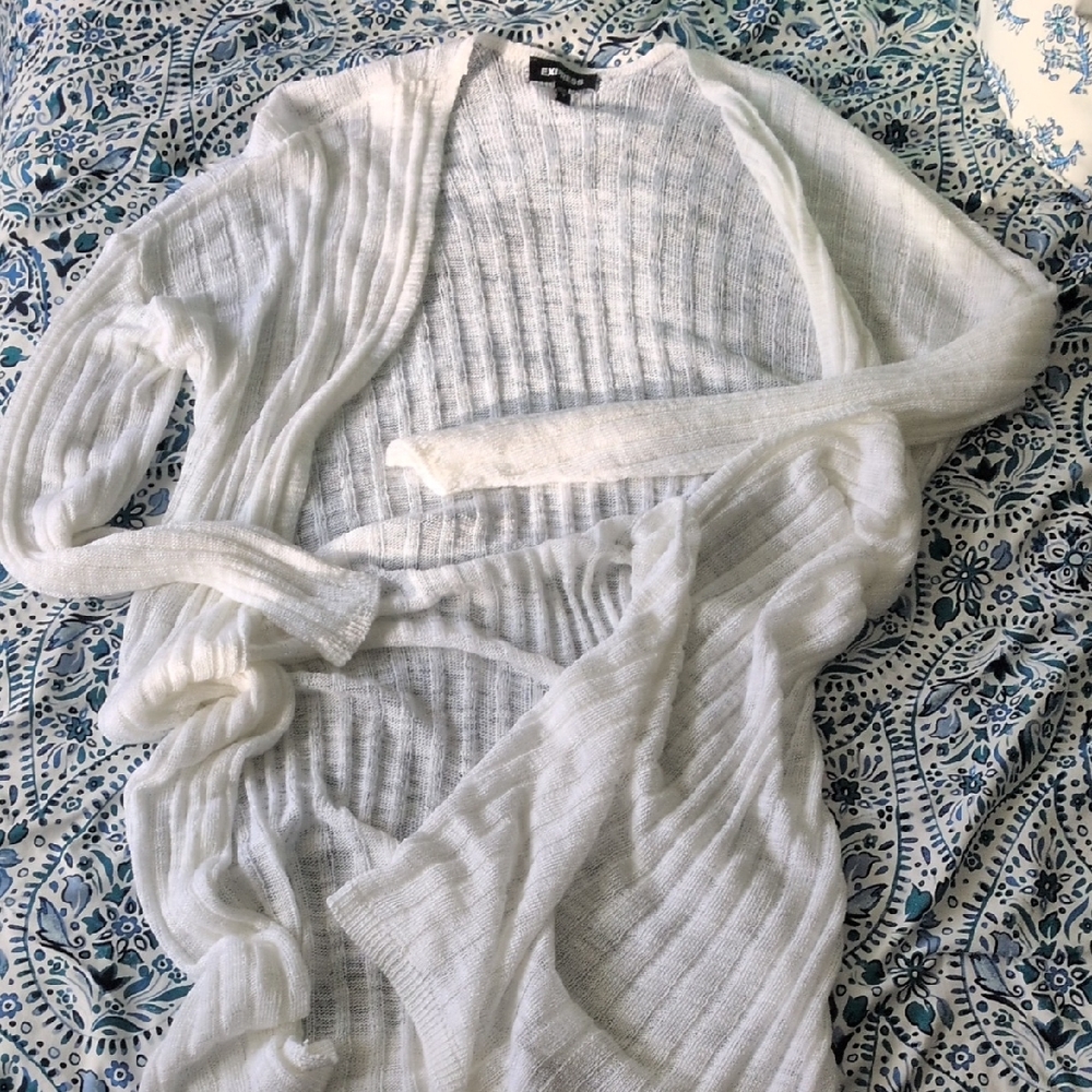 White Knit Duster